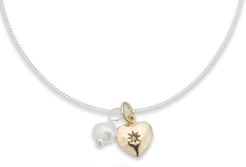 PALAS - Heart & Pearl Necklace